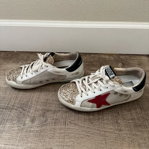 GUC Authentic Golden Goose Superstar Sneakers 37 7 - Picture 4 of 6